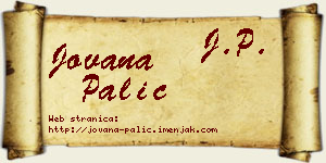Jovana Palić vizit kartica